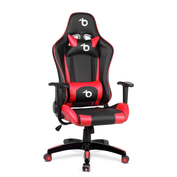 Scaun rosu de gaming - cu perna de talie si perna pentru cap ǀ BMD1106RD