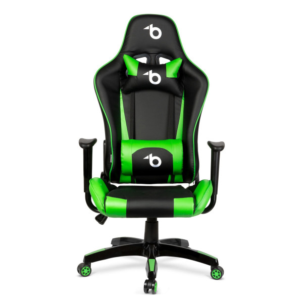 Scaun verde de gaming - cu perna de talie si perna pentru cap ǀ BMD1106GR - imagine 2