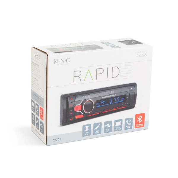 Player auto „Rapid” - 1 DIN - 4 x 50 W - BT - MP3 - AUX - SD - USB ǀ 39750 - imagine 5