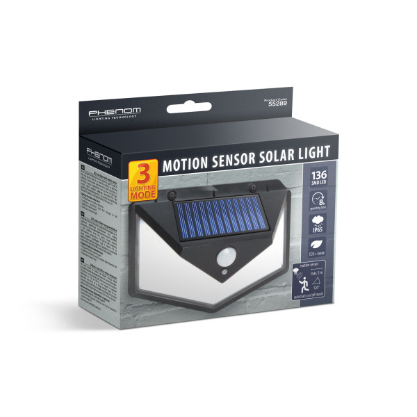 Reflector solar cu senzor de miscare - perete - 136 LED ǀ 55289 - imagine 3