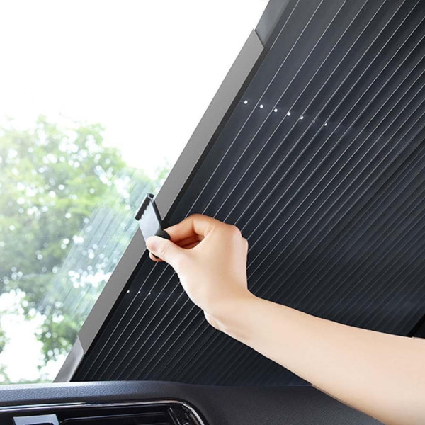 Parasolar auto retractabil 150 x 70cm - Carguard ǀ PAR001