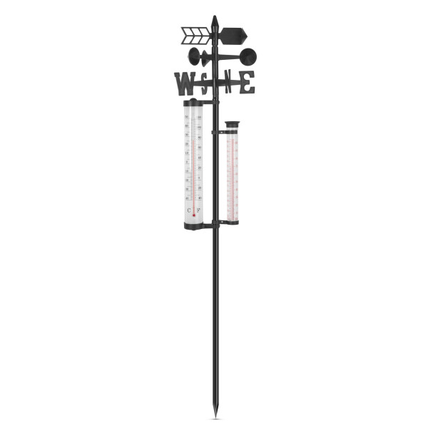 Statie meteo de gradina - termometru, pluviometru, anemometru - 145 cm ǀ 11278 - imagine 2