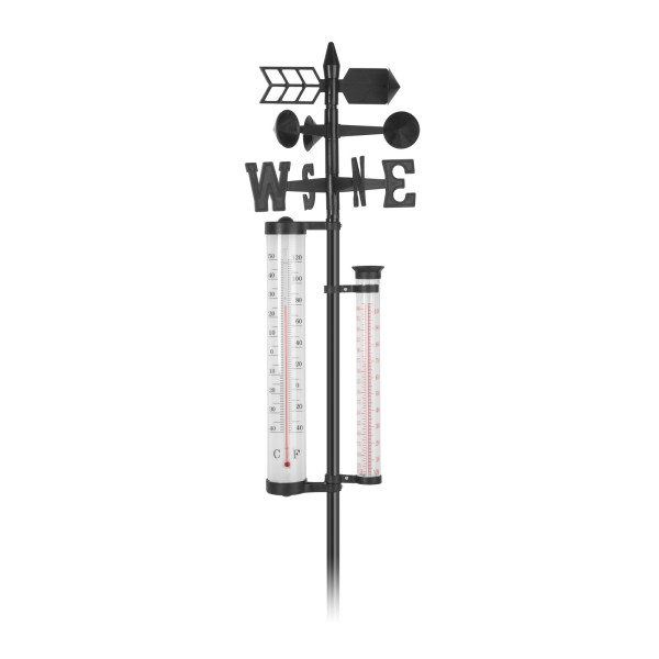 Statie meteo de gradina - termometru, pluviometru, anemometru - 145 cm ǀ 11278 - imagine 3