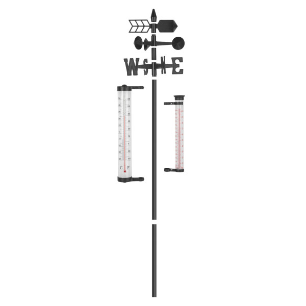 Statie meteo de gradina - termometru, pluviometru, anemometru - 145 cm ǀ 11278 - imagine 4