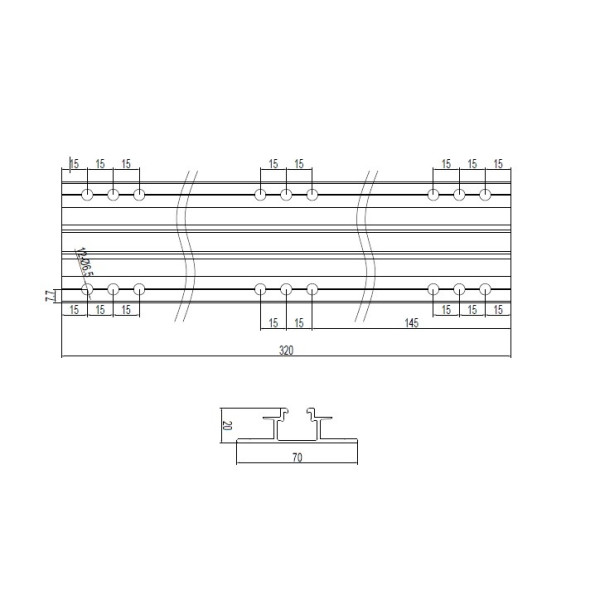 Sina de montaj in Y pentru panouri fotovoltaice 32 cm ǀ RAY032 - imagine 3