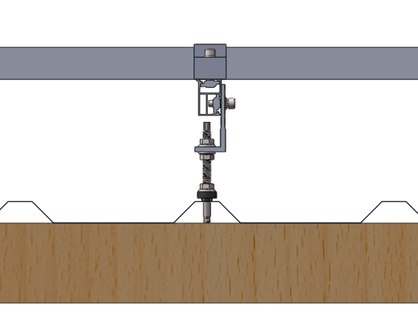 Suport tip surub pentru montaj panou fotovoltaic pe acoperis de tabla (in Z) ǀ RAZ005 - imagine 3