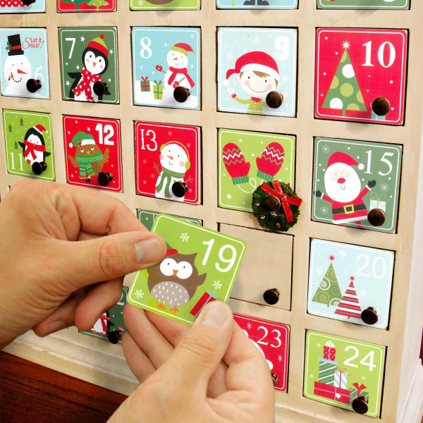 Set autocolante calendar de Advent - 5 x 5 cm ǀ 58744