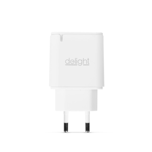 Adaptor de retea USB + Type-C PD20W cu incarcare rapida - alb ǀ 55047WH - imagine 2