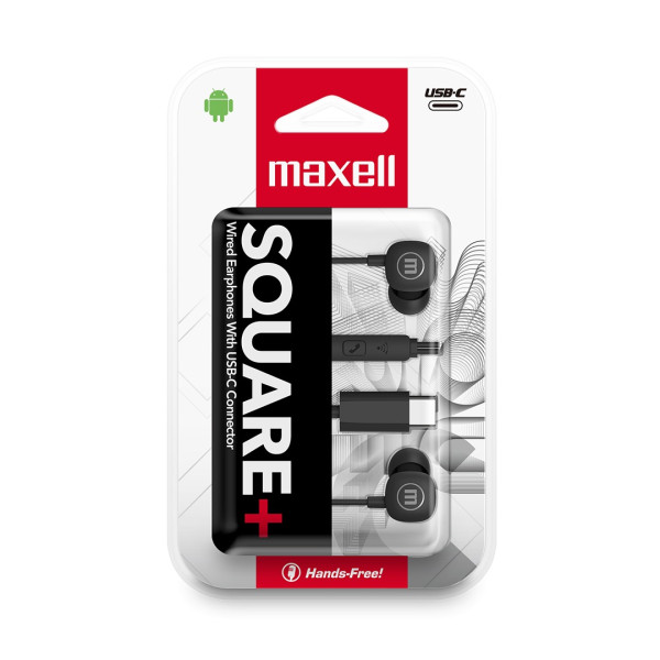 Casti Maxell Square+ - Type-c - 120 cm - negru ǀ 52041BK - imagine 2