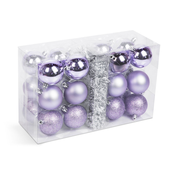 Set decoratiuni de brad - violet - 26 buc / set ǀ 58774D