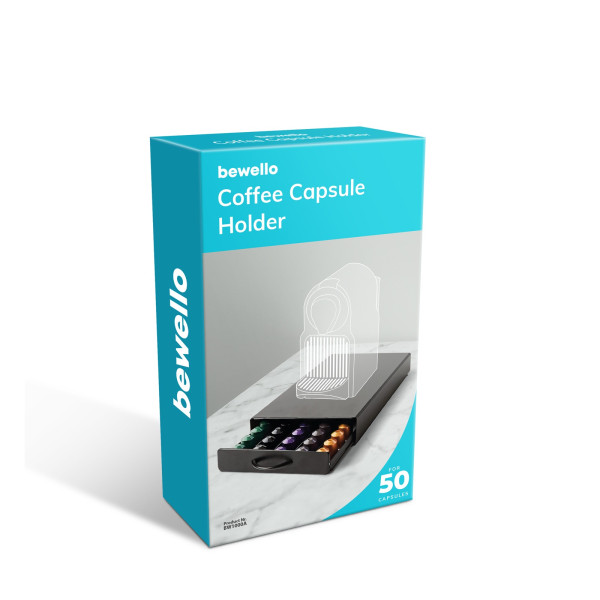 Suport metalic pentru capsule de cafea - pentru 50 capsule Nespresso - 365 x 214 x 60 mm - negru mat ǀ BW1000A - imagine 4