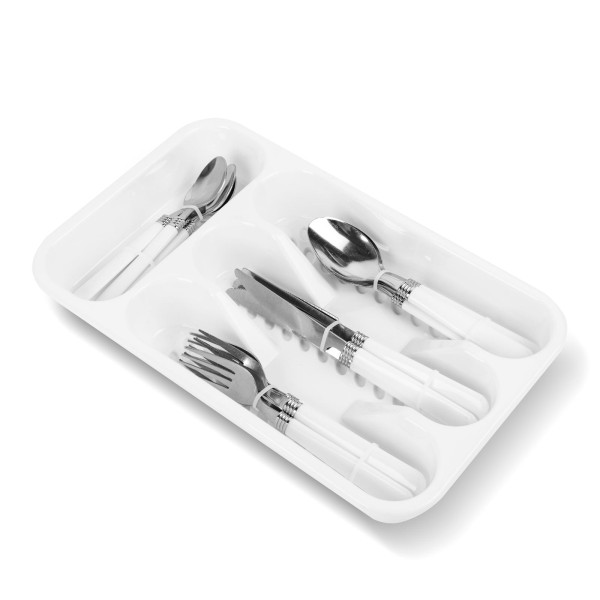 Set tacamuri cu suport - alb - 16 bucati - 32,7 x 19,5 x 4,7 cm ǀ BW1021B - imagine 2