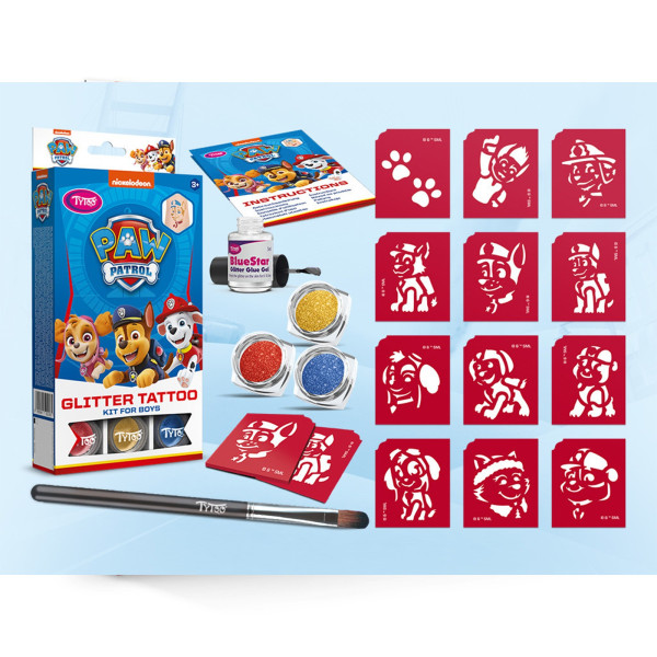 Set de tatuaje cu sclipici TyToo Paw Patrol pentru baieti ǀ TY50218 - imagine 2