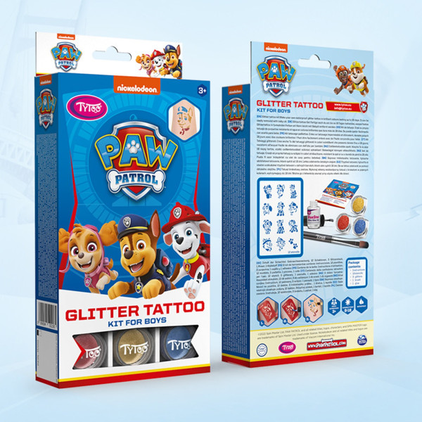 Set de tatuaje cu sclipici TyToo Paw Patrol pentru baieti ǀ TY50218 - imagine 3