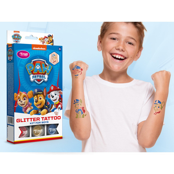 Set de tatuaje cu sclipici TyToo Paw Patrol pentru baieti ǀ TY50218 - imagine 4