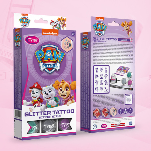 Set de tatuaje cu sclipici TyToo Paw Patrol pentru fete ǀ TY50210 - imagine 3