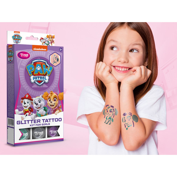 Set de tatuaje cu sclipici TyToo Paw Patrol pentru fete ǀ TY50210 - imagine 4