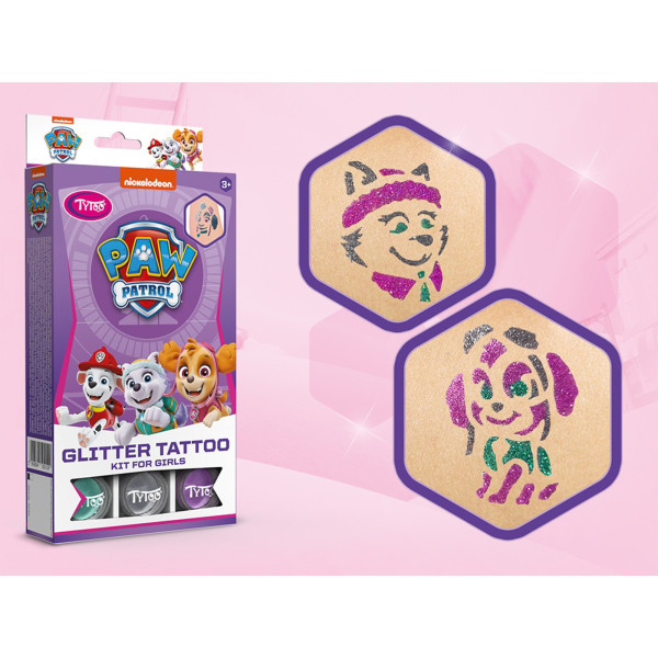 Set de tatuaje cu sclipici TyToo Paw Patrol pentru fete ǀ TY50210 - imagine 5