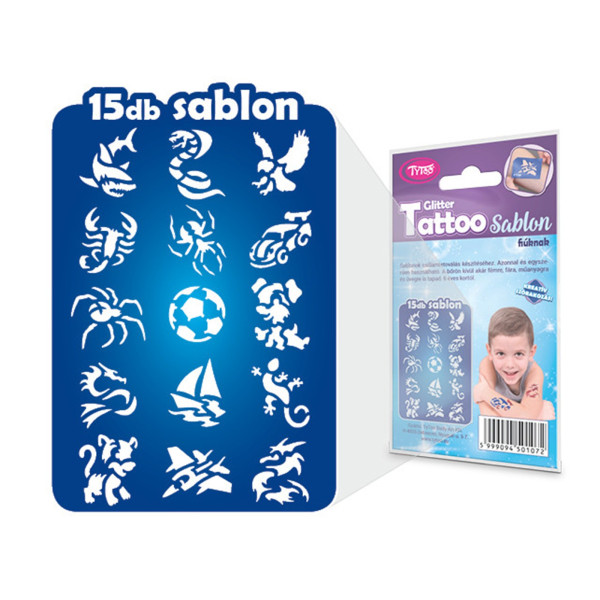 Set sabloane tatuaje - pentru baieti - 15 buc ǀ TY50107 - imagine 4