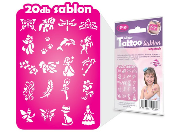 Set sabloane tatuaje - pentru fete - 21 buc ǀ TY50105 - imagine 4