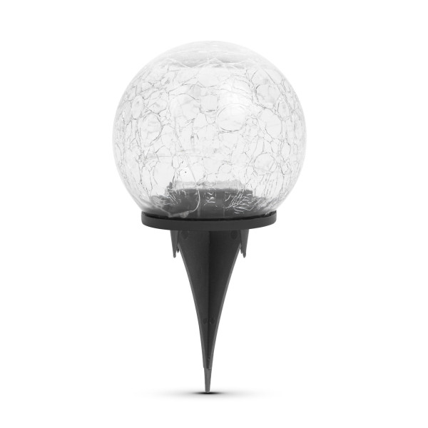 Lampa solara sfera sticla - 12 cm - 15 LED alb cald ǀ 11760B - imagine 2