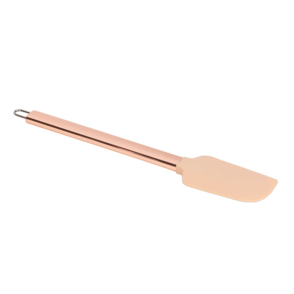 Spatula din silicon cu maner din inox - culoare piersic - 29 x 5,2 x 1 cm ǀ 57547P - imagine 3