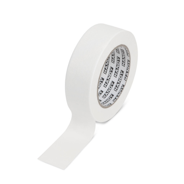 Banda de mascare - cu adeziv pe baza de solvent - 50 m x 30 mm - alba ǀ 11085B