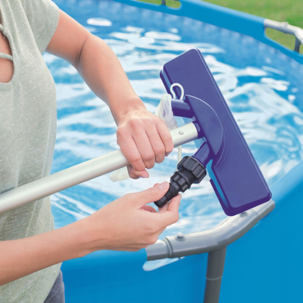 Set de curatare piscina - tija, plasa, cap de curatare, termometru, tester de ph, dozator ǀ 56423 - imagine 3