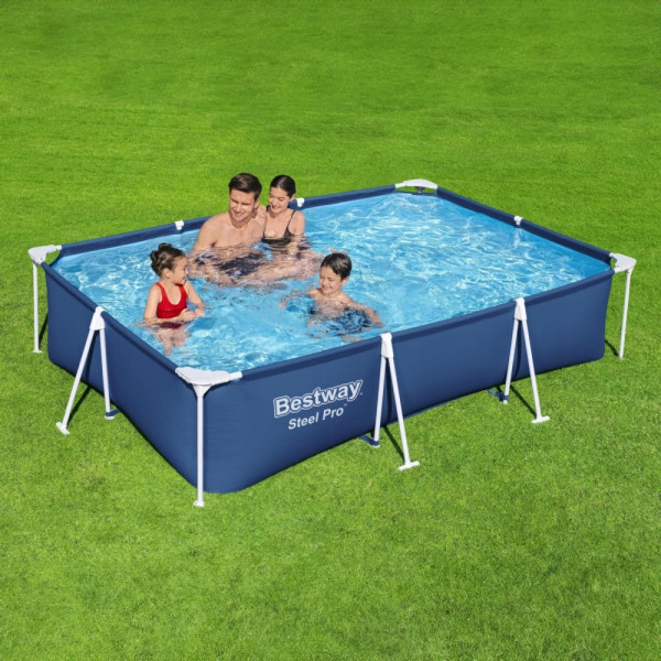 Piscina cu perete rigid - cu filtru de circulatie a apei - PVC - 300 x 201 x 66 cm ǀ 56420 - imagine 2