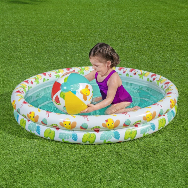 Set piscina gonflabila 3 in 1 - piscina, colac gonflabil, minge ǀ 56413 - imagine 3