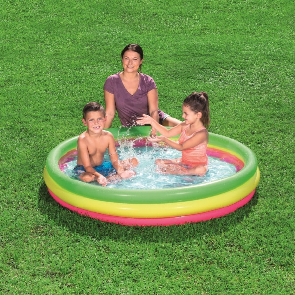 Piscina gonflabila curcubeu pentru copii - 152 cm ǀ 56412 - imagine 3