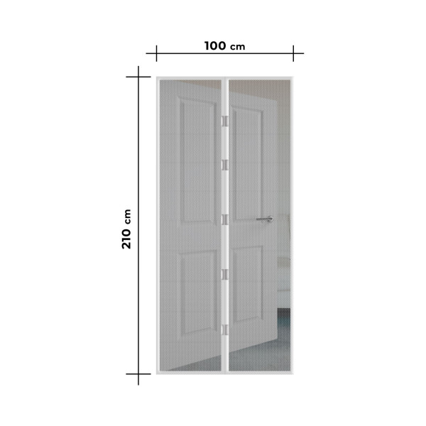 Plasa anti-tantari pt. usi 100x210 cm - alb ǀ 11398WH - imagine 4