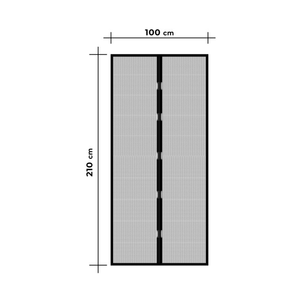 Plasa tantari pt. usi - inchidere magnetica, 100x210 cm - negru ǀ 11398BK - imagine 4