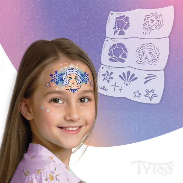 Sablon Mozaic Face Painter - regina ghetii - 3 bucati / pachet Tytoo ǀ TY50563 - imagine 2