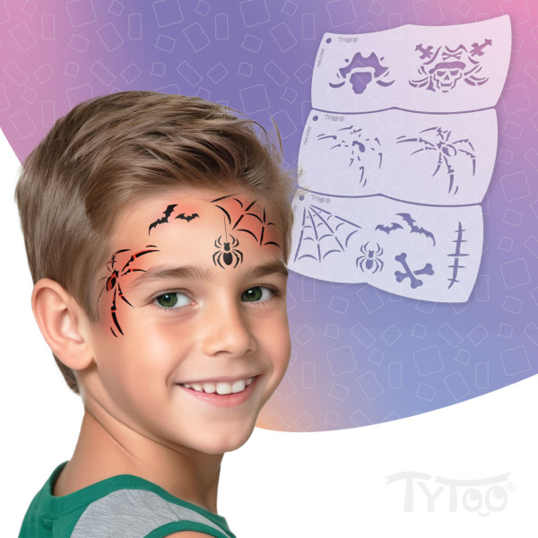 Sablon Mozaic Face Painter - pirat - paianjen - 3 bucati / pachet Tytoo ǀ TY50560 - imagine 2