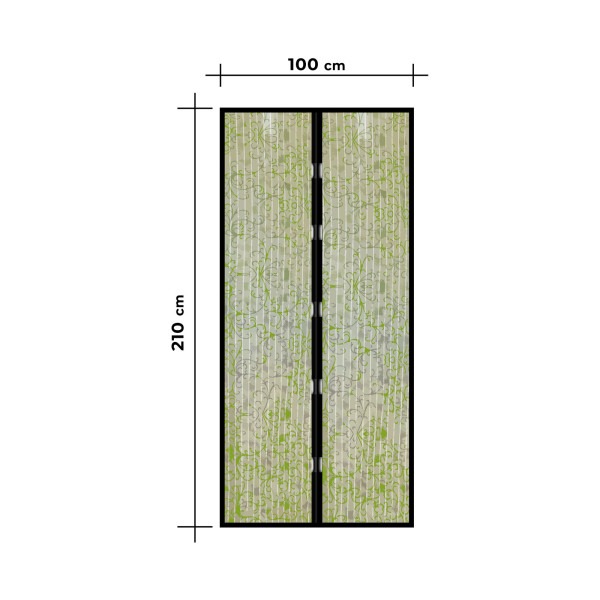 Perdea anti-tantari pt. usi inchidere magnetica, 100 x 210 cm, Model floral ǀ 11398H - imagine 4