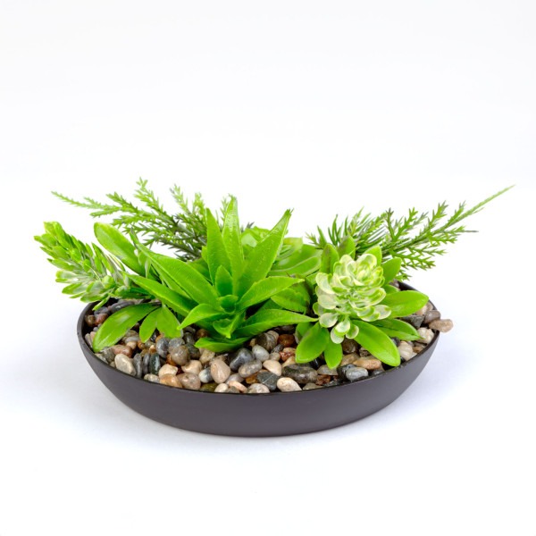 Decor plante artificiale - bol - 15 x 10 cm - 3 tipuri ǀ 11852 - imagine 4