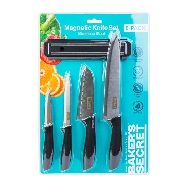 Set 5 piese cutite + consola magnetica de bucatarie Baker's Secret ǀ DA00990