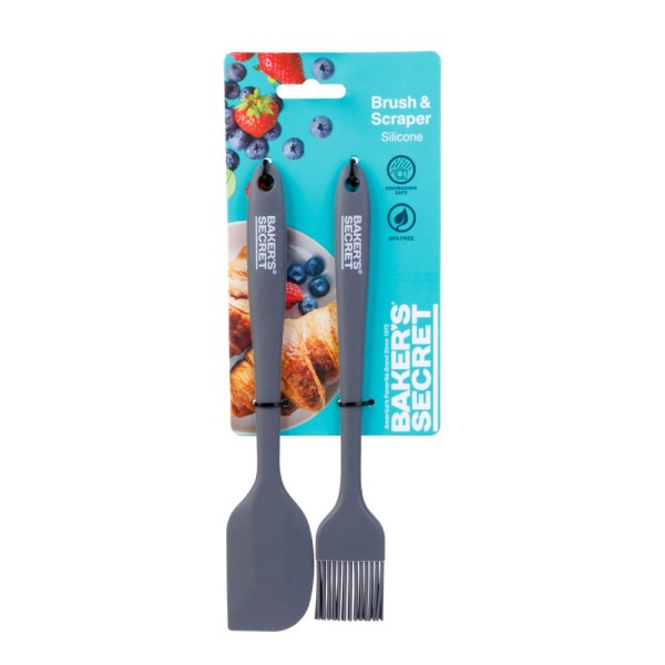 Perie si spatula din silicon Baker's Secret ǀ DA00980