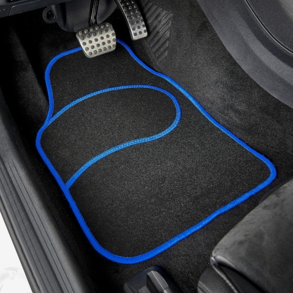 Set covorase auto textile universale Carguard 64 x 44 cm | 44 x 29 cm - negru - albastru ǀ PAT001 - imagine 3